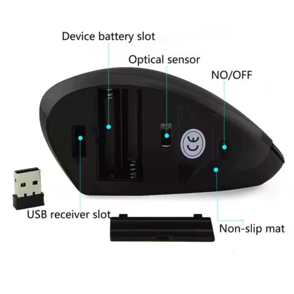 optical wireless mouse comfortable mini style with usb interface right hand orientation for computer use